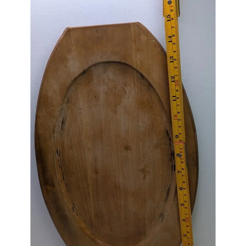 Vintage Western Wood Serving Carving Tray 14